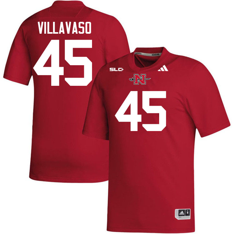 Nicholls Colonels #45 Alex Villavaso College Football Jerseys,Uniforms Stitched-Red